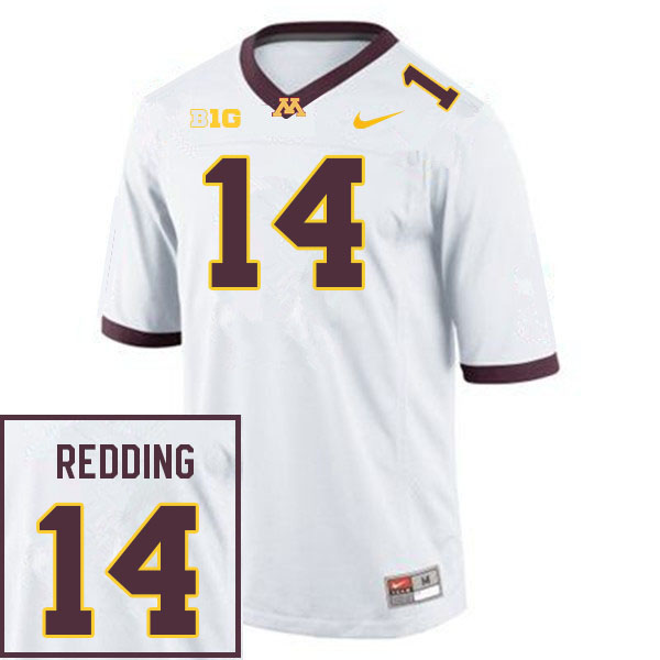 Men #14 Evan Redding Minnesota Golden Gophers College Football Jerseys Sale-White